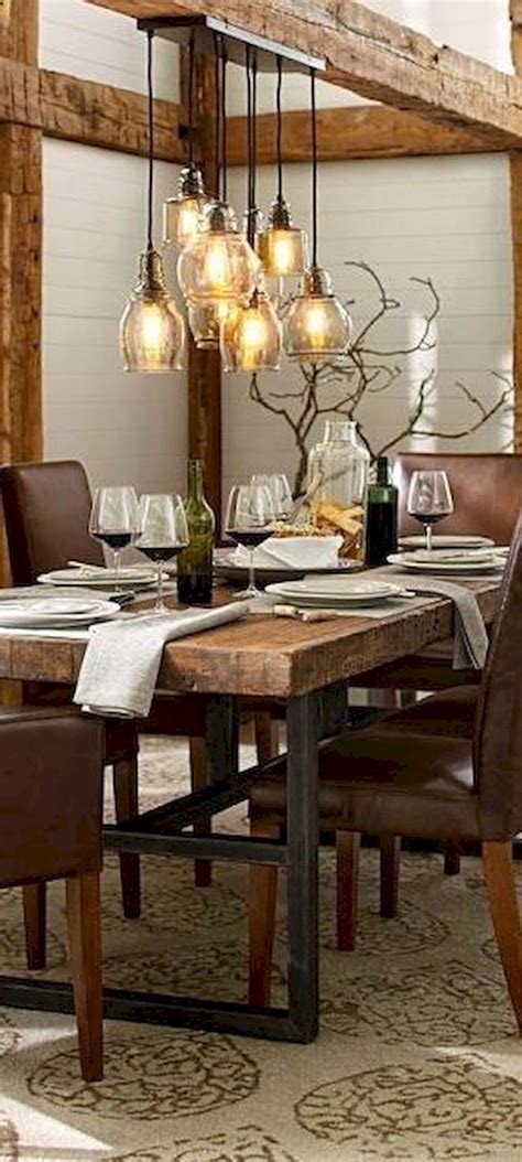 20++ Modern Farmhouse Chandelier Dining Room - HOMYHOMEE