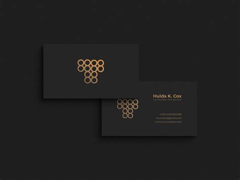 Black Business Cards Mockup - Mockup World