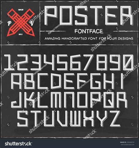 Vector Retro Poster Font Vintage Alphabet Stock Vector (Royalty Free) 259438733 | Shutterstock