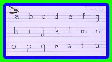 How To Write Small Alphabet Letters In Four Lines॥Alphabet abc ॥ Alphabet Writing Style Simple ...