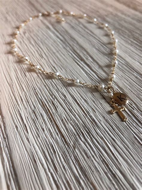 Pearl Cross Necklace for Baby and Childbaby Baptism - Etsy