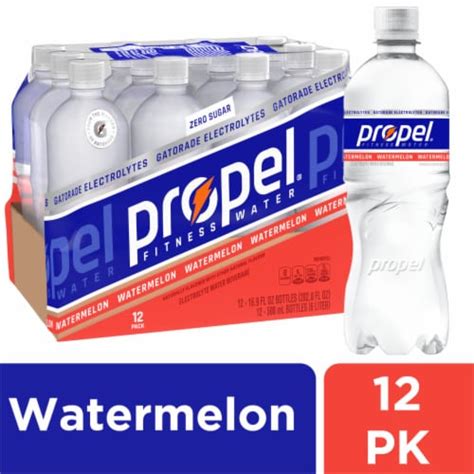 Propel® Zero Sugar Electrolyte Watermelon Flavored Bottled Water, 12 bottles / 16.9 fl oz - Fry ...