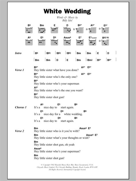 White Wedding | Sheet Music Direct