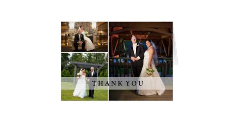 Wedding Photo Collage - Thank You Card | Zazzle