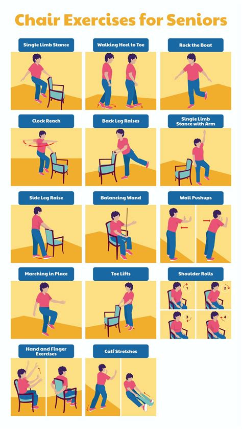 Chair Gym Exercises - 10 Free PDF Printables | Printablee