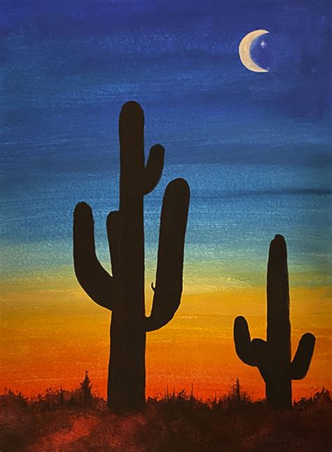 Desert Sunset Drawing - Drawing.rjuuc.edu.np