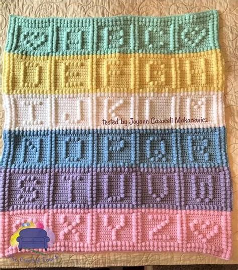 Beautiful baby afghan worked up in bobble stitches and single crochet – great for when you’re ...