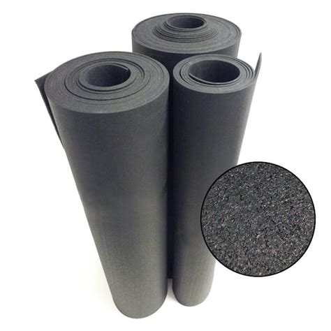 Rubber-Cal Recycled Flooring 1/4 in. T x 4 ft. W x 8 ft. L Black Commercial Rubber Flooring Mats ...