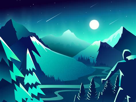 Mountain Scenery Minimalism Wallpaper,HD Artist Wallpapers,4k Wallpapers,Images,Backgrounds ...