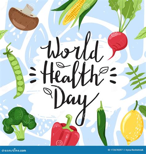 Healthy Life Concept. Stylish Typography Slogan Design `World Health Day` Sign Stock Vector ...