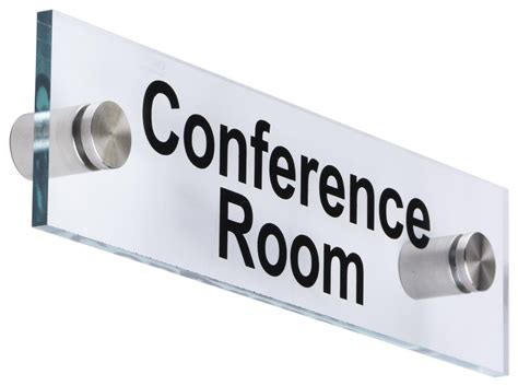 “Conference Room” Sign | Clear with Standoffs