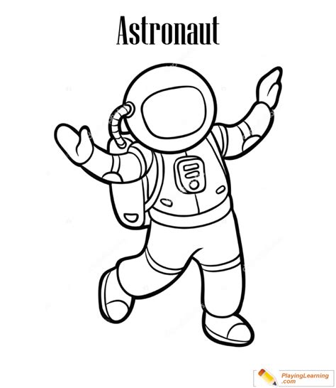 Astronaut Moon Coloring Page Coloring Pages