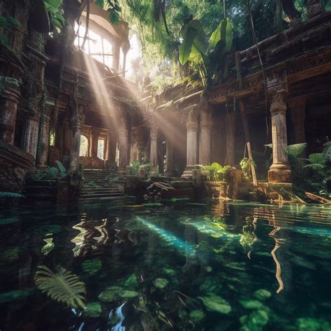 Download Jungle, Ruins, Flooded. Royalty-Free Stock Illustration Image - Pixabay