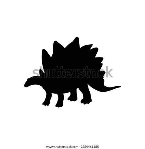 Black Silhouette Stegosaurus Flat Style Vector Stock Vector (Royalty Free) 2264461185 | Shutterstock