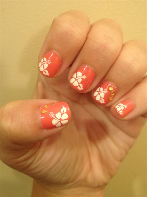 NAILed it.: Hibiscus Flower Nails!