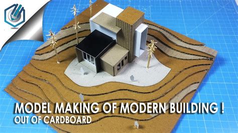 MODEL MAKING OF MODERN ARCHITECTURAL BUILDING|out of cardboard | time saving and easy way. - YouTube