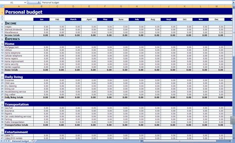 Small Business Budget Spreadsheet Excel for Monthly And Yearly Budget Spreadsheet Excel Template ...