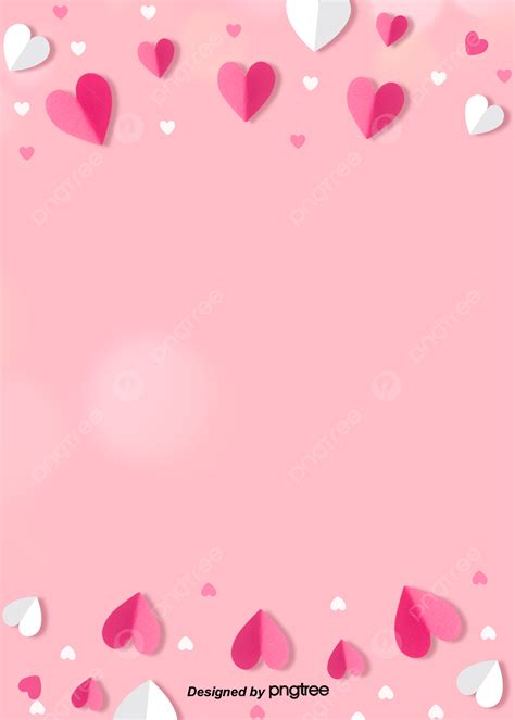 Simple Pink And White Origami Background For Valentines Day Wallpaper Image For Free Download ...