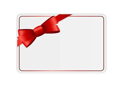 Blank Gift Card Template with Bow and Ribbon. 3309631 Vector Art at Vecteezy