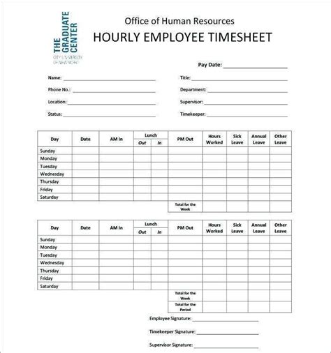 Employee Time Card Template Printable - Cards Design Templates