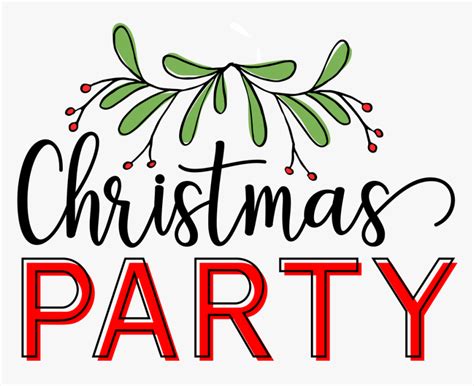 Transparent Christmas Party Clipart - Festive Holiday Decorations