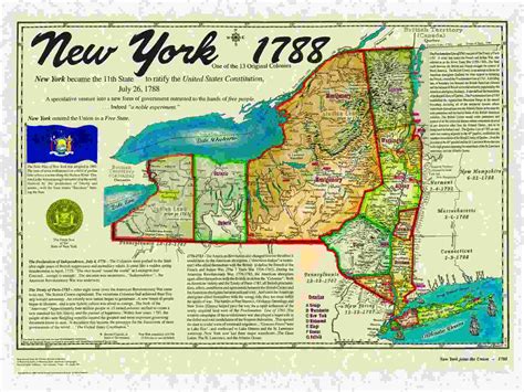 New York Colony Map 1700