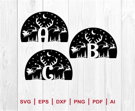 Christmas Font SVG Christmas Svg Christmas Monogram Font - Etsy