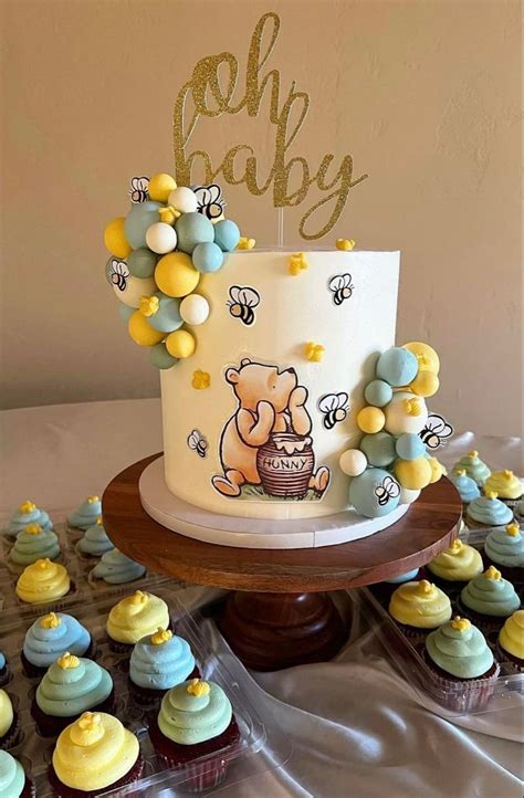 Winnie the Pooh Baby Shower Cake