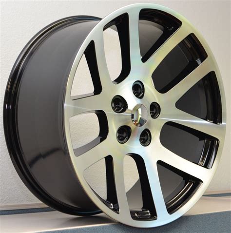 20" Fit's Dodge Ram SRT 10 Viper SRT10 1500 Dakota Durango Wheels Black Machined Set of 4 20x9 ...