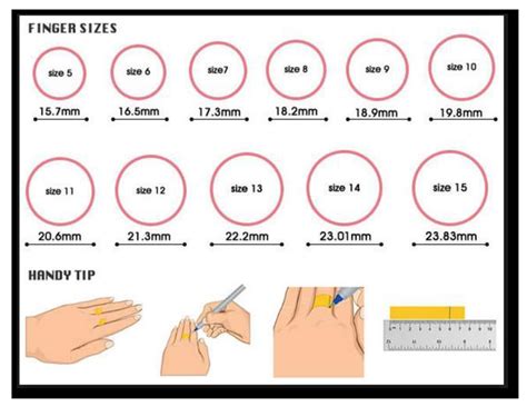 Rings Size Guide Find Your Ring Size Bangle Size Guide - Etsy UK