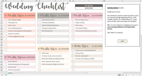 Wedding Checklist Excel – emmamcintyrephotography.com