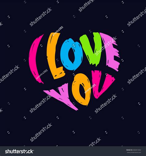 Love You Heart Logo Stock Illustration 300351692