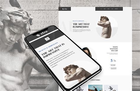 Sculpture Website Template for Artist - MotoCMS