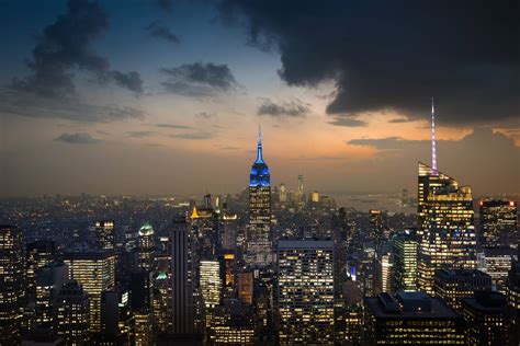 Free new york city night lights cityscape skyline - Image