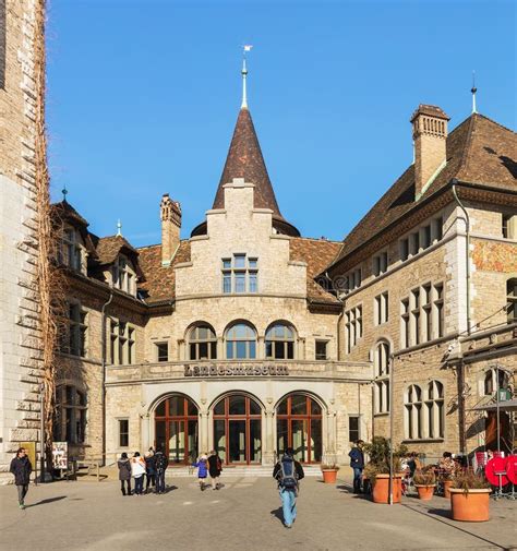 Entrance To the Swiss National Museum in Zurich, Switzerland Editorial Stock Image - Image of ...