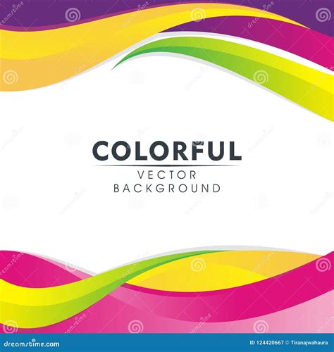 Colorful Abstract Background with Wavy Style Design Stock Vector - Illustration of light ...