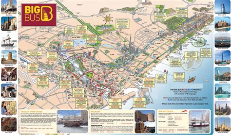 Large detailed tourist map of Dubai | Dubai | UAE (United Arab Emirates) | Asia | Mapsland ...