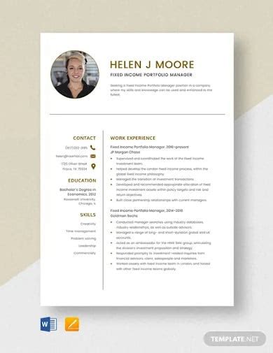 8+ Portfolio Resume Templates | Free & Premium Templates