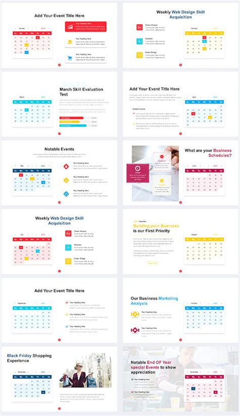 2021 2023 Calendar PowerPoint Template | Etsy