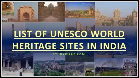 Complete List of UNESCO World Heritage Sites in India - Study Wrap