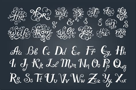 Handwritten calligraphy font with elegant ampersands and prepositions By Artha Graphic Design ...