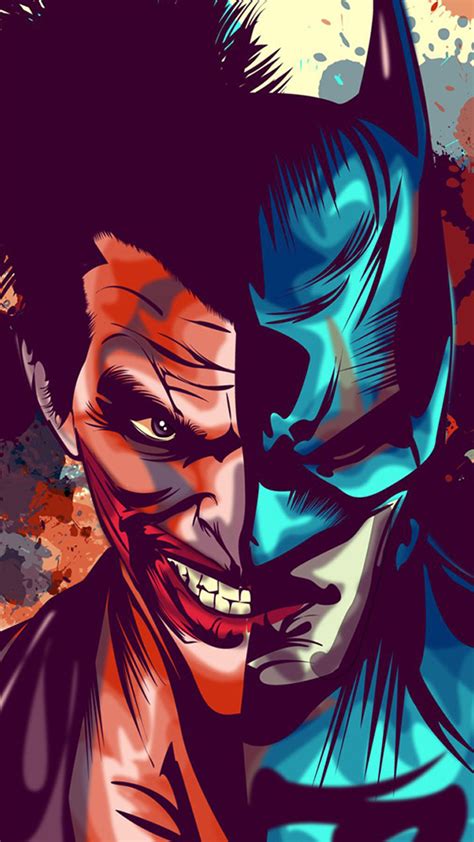 2160x3840 Joker And Batman Faces Artwork Sony Xperia X,XZ,Z5 Premium HD 4k Wallpapers, Images ...