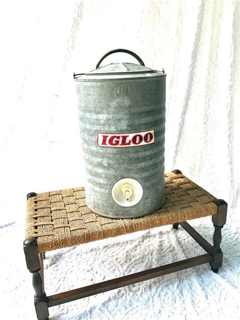 Vintage Igloo Metal Water Cooler 3 Gallon Galvanized Water | Etsy