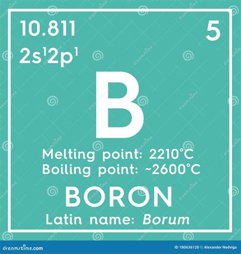 Boron. Metalloids. Chemical Element of Mendeleev S Periodic Table 3D Illustration Stock ...