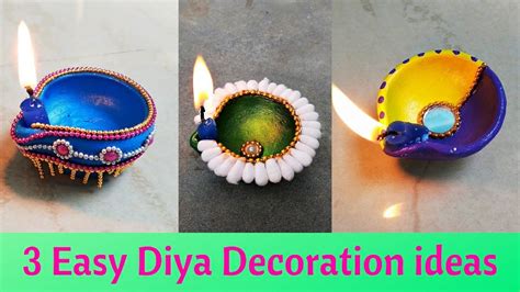 Diy 3 Easy Diya Decoration For Competition Diwali Ideas 2020 You