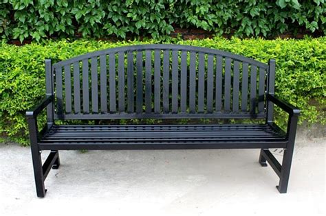 Commercial Metal Park Bench / SPB-672 | Sunperk Site Furnishings