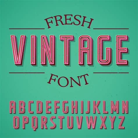 Premium Vector | Fresh Vintage Font Poster