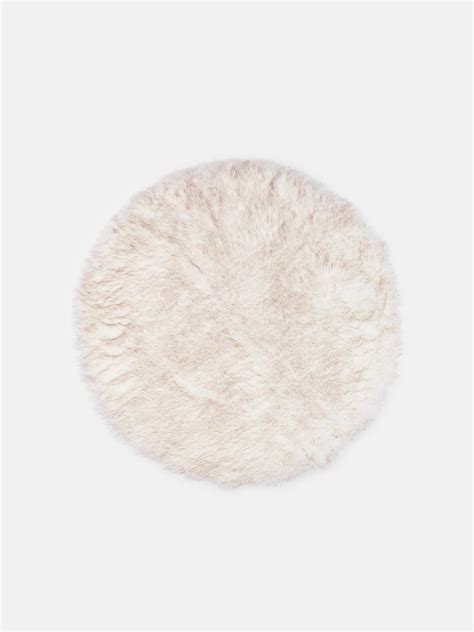 Round faux fur rug (90 cm) | GATE