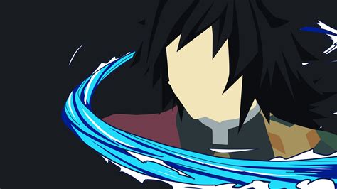 Demon Slayer Giyuu Tomioka With Black Hair With Black Background 4K HD Anime Wallpapers | HD ...