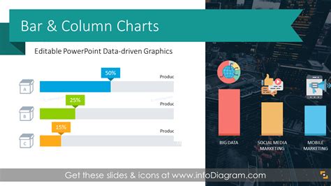 Bar and Column Chart Data-driven Graphics (PPT Template)